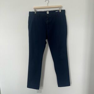 Men's GAP 34x32 Navy Stretch Chino Pants - slim Fit